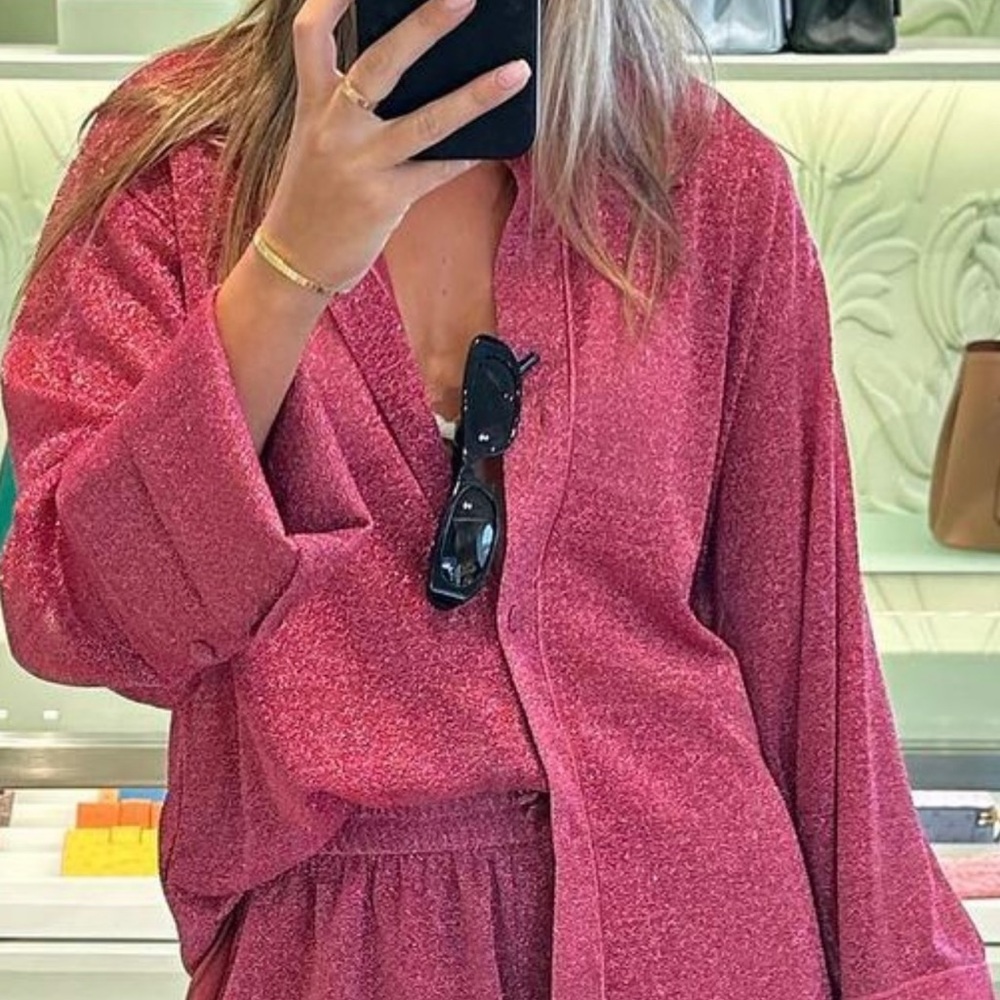 Oseree Lumiere Shirt in Raspberry